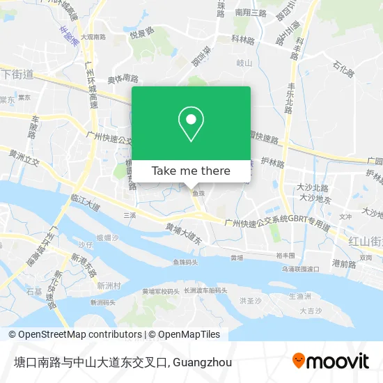 塘口南路与中山大道东交叉口 map