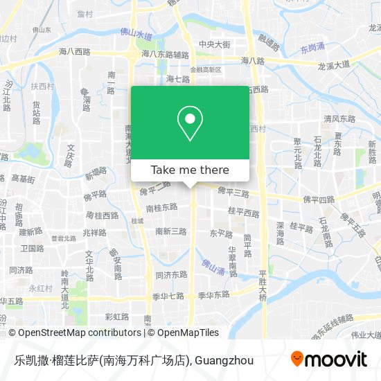 乐凯撒·榴莲比萨(南海万科广场店) map