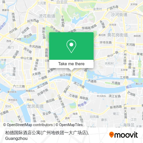 柏德国际酒店公寓(广州地铁团一大广场店) map
