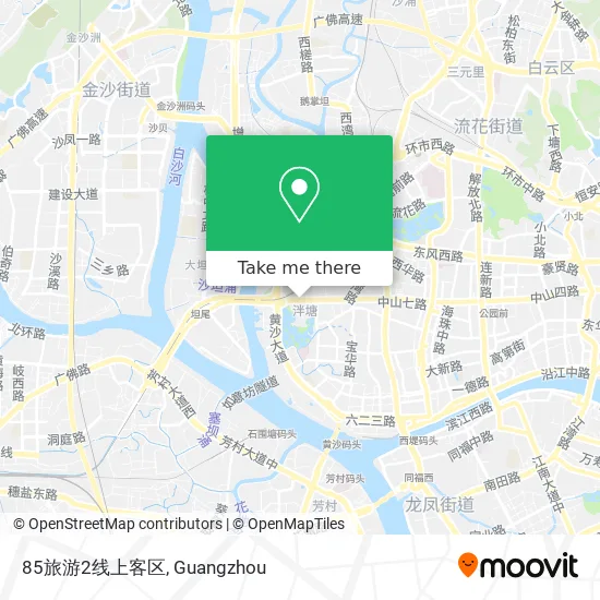 85旅游2线上客区 map