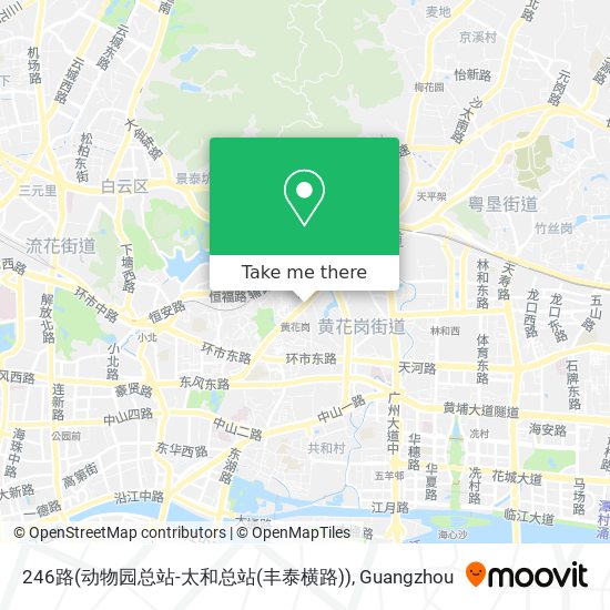 246路(动物园总站-太和总站(丰泰横路)) map