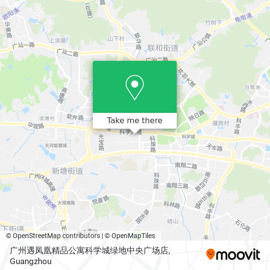 广州遇凤凰精品公寓科学城绿地中央广场店 map