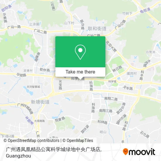 广州遇凤凰精品公寓科学城绿地中央广场店 map