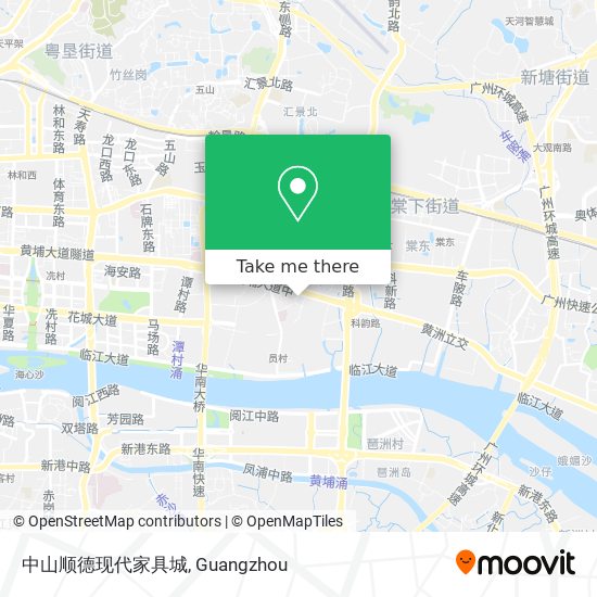 中山顺德现代家具城 map