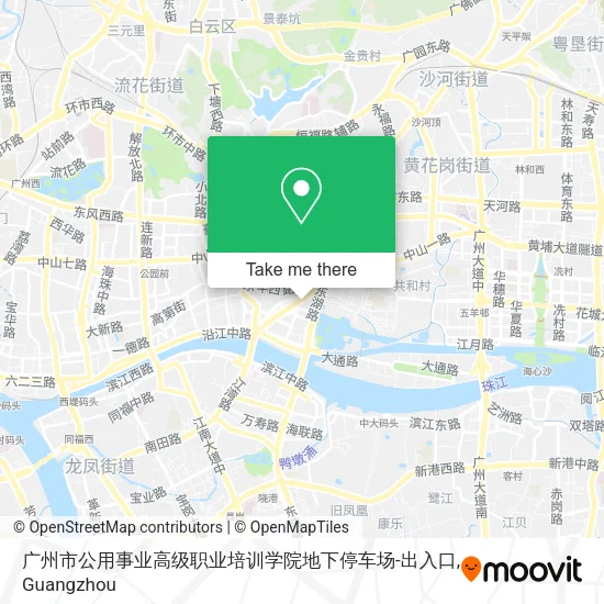 广州市公用事业高级职业培训学院地下停车场-出入口 map
