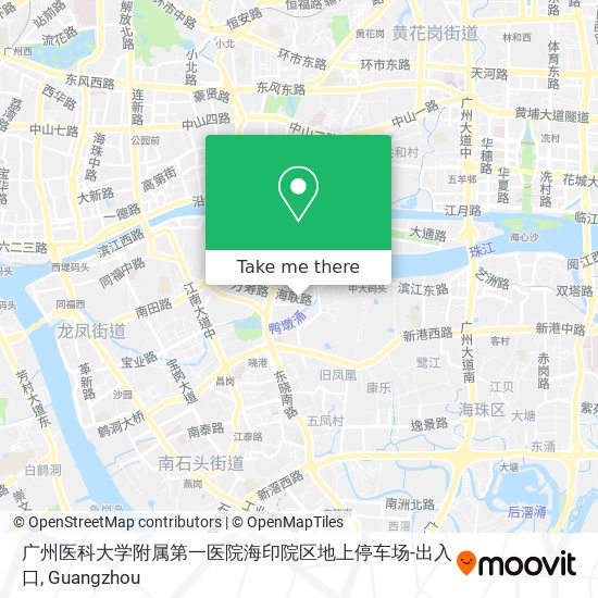广州医科大学附属第一医院海印院区地上停车场-出入口 map