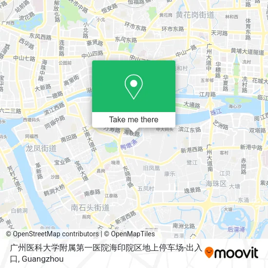广州医科大学附属第一医院海印院区地上停车场-出入口 map