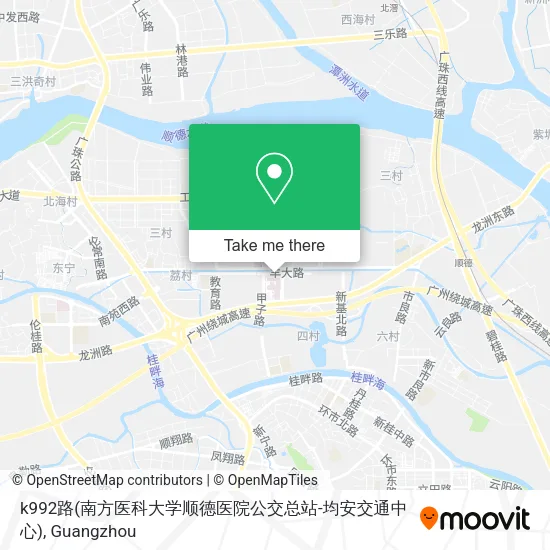 k992路(南方医科大学顺德医院公交总站-均安交通中心) map