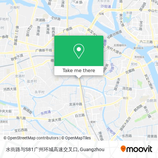 水街路与S81广州环城高速交叉口 map