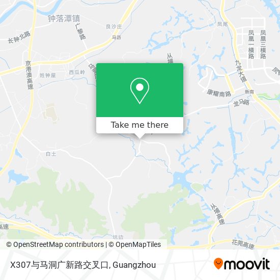 X307与马洞广新路交叉口 map