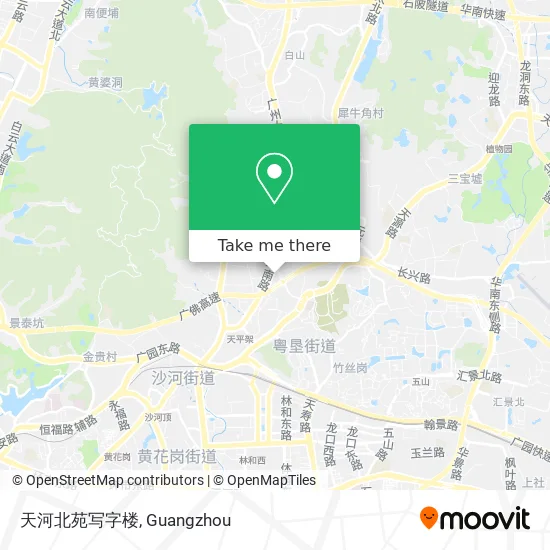 天河北苑写字楼 map