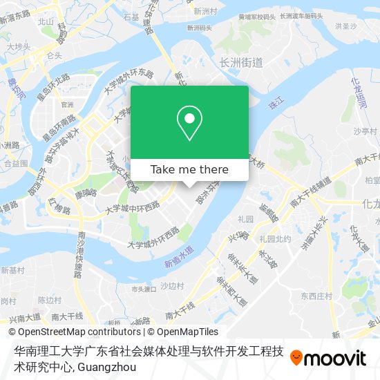 华南理工大学广东省社会媒体处理与软件开发工程技术研究中心 map