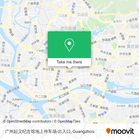 广州起义纪念馆地上停车场-出入口 map