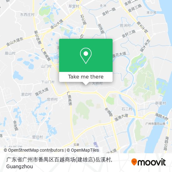 广东省广州市番禺区百越商场(建雄店)岳溪村 map