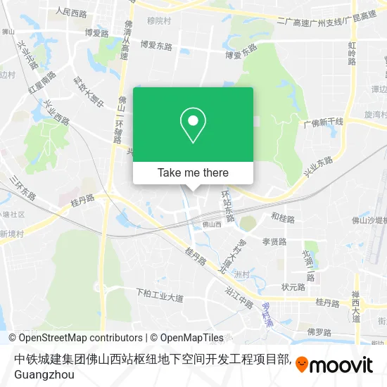 中铁城建集团佛山西站枢纽地下空间开发工程项目部 map