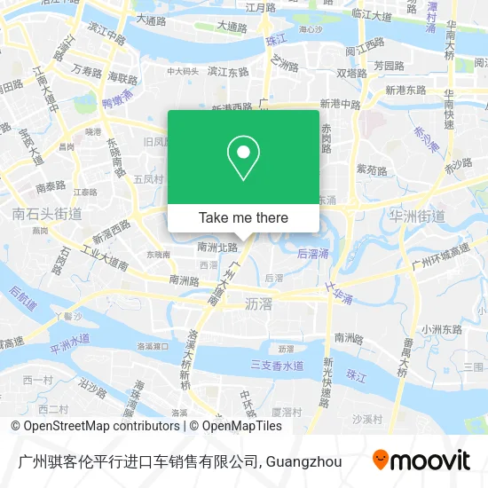 广州骐客伦平行进口车销售有限公司 map
