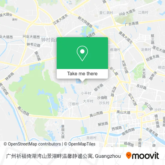 广州祈福倚湖湾山景湖畔温馨静谧公寓 map