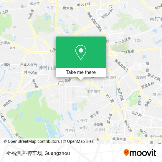 祈福酒店-停车场 map