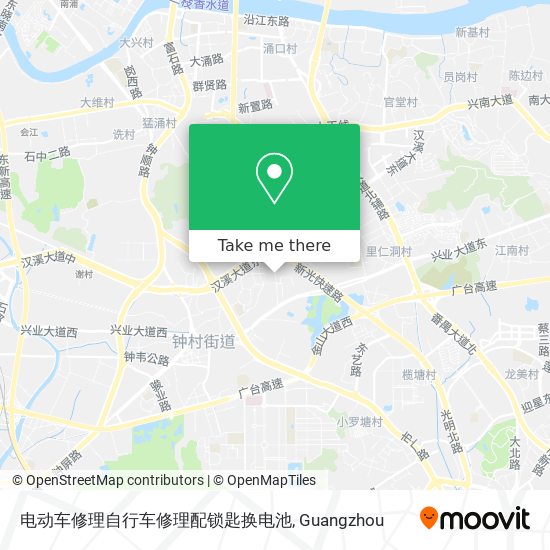 电动车修理自行车修理配锁匙换电池 map