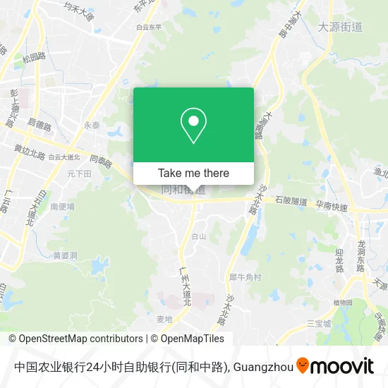 中国农业银行24小时自助银行(同和中路) map