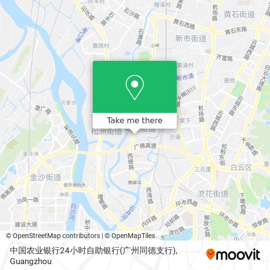 中国农业银行24小时自助银行(广州同德支行) map