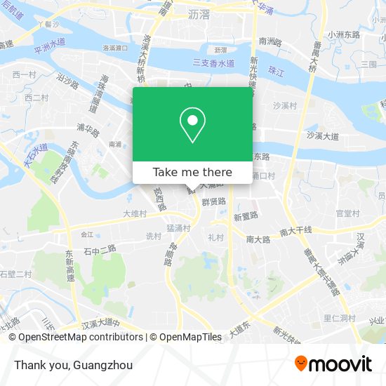 Thank you map