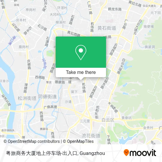 粤旅商务大厦地上停车场-出入口 map