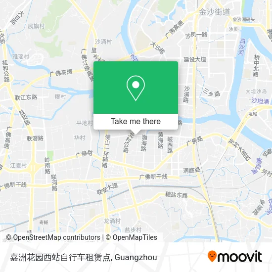 嘉洲花园西站自行车租赁点 map