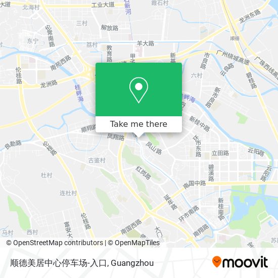 顺德美居中心停车场-入口 map