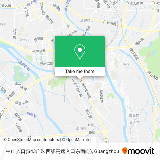 中山入口(S43广珠西线高速入口东南向) map