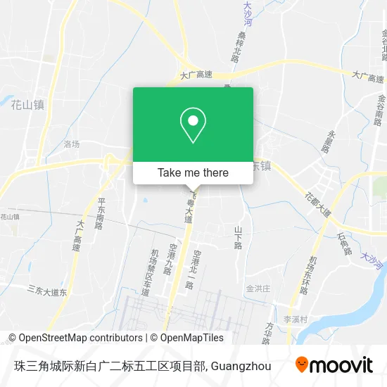 珠三角城际新白广二标五工区项目部 map