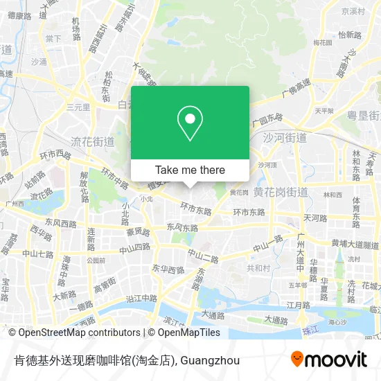 肯德基外送现磨咖啡馆(淘金店) map