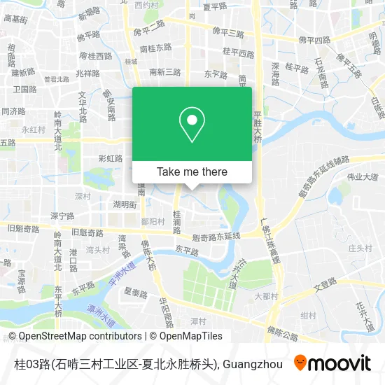 桂03路(石啃三村工业区-夏北永胜桥头) map