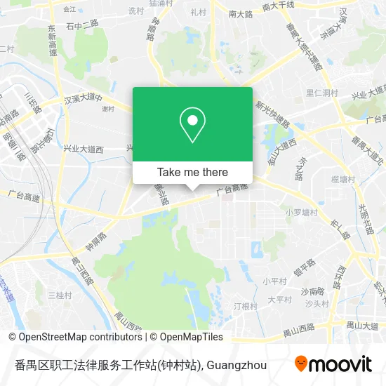 番禺区职工法律服务工作站(钟村站) map