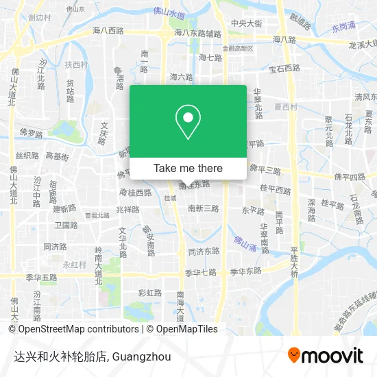 达兴和火补轮胎店 map