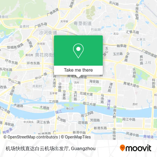 机场快线直达白云机场出发厅 map