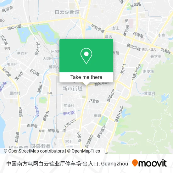 中国南方电网白云营业厅停车场-出入口 map