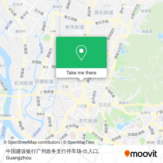 中国建设银行广州政务支行停车场-出入口 map