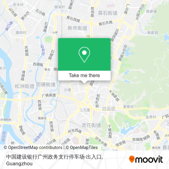 中国建设银行广州政务支行停车场-出入口 map