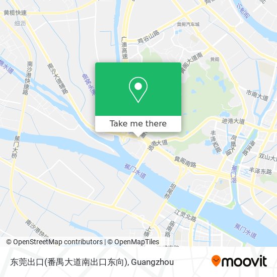 东莞出口(番禺大道南出口东向) map