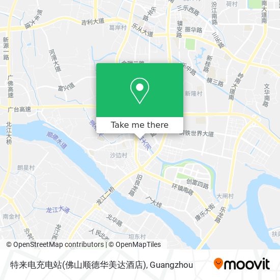 特来电充电站(佛山顺德华美达酒店) map