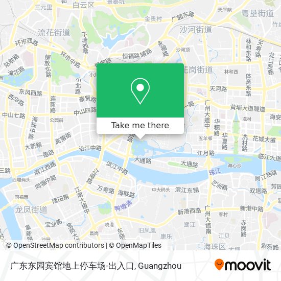 广东东园宾馆地上停车场-出入口 map
