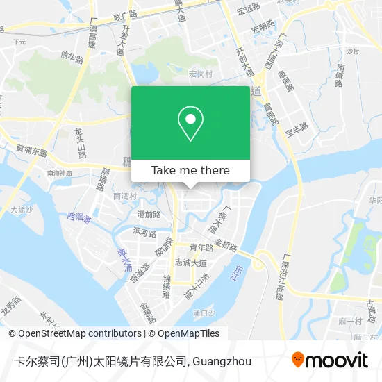 卡尔蔡司(广州)太阳镜片有限公司 map