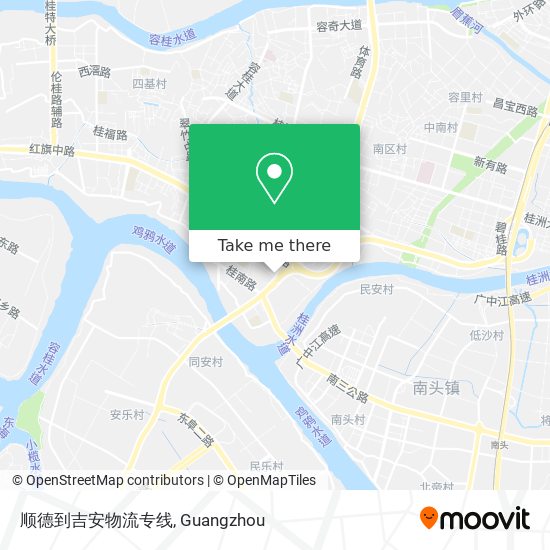顺德到吉安物流专线 map