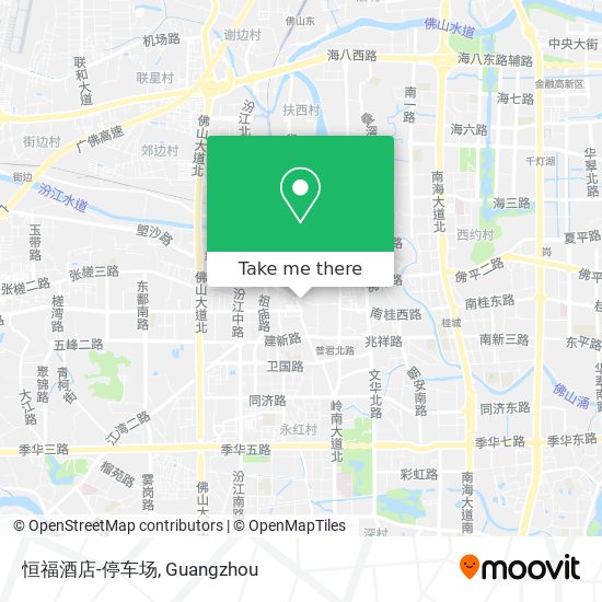 恒福酒店-停车场 map