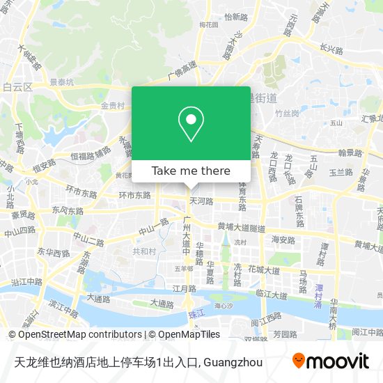 天龙维也纳酒店地上停车场1出入口 map