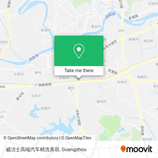 威洁士高端汽车精洗美容 map