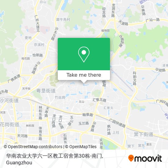 华南农业大学六一区教工宿舍第30栋-南门 map