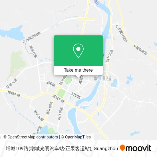 增城109路(增城光明汽车站-正果客运站) map