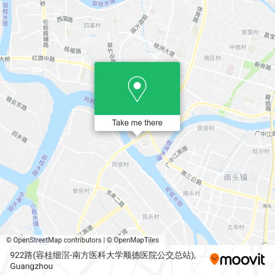 922路(容桂细滘-南方医科大学顺德医院公交总站) map